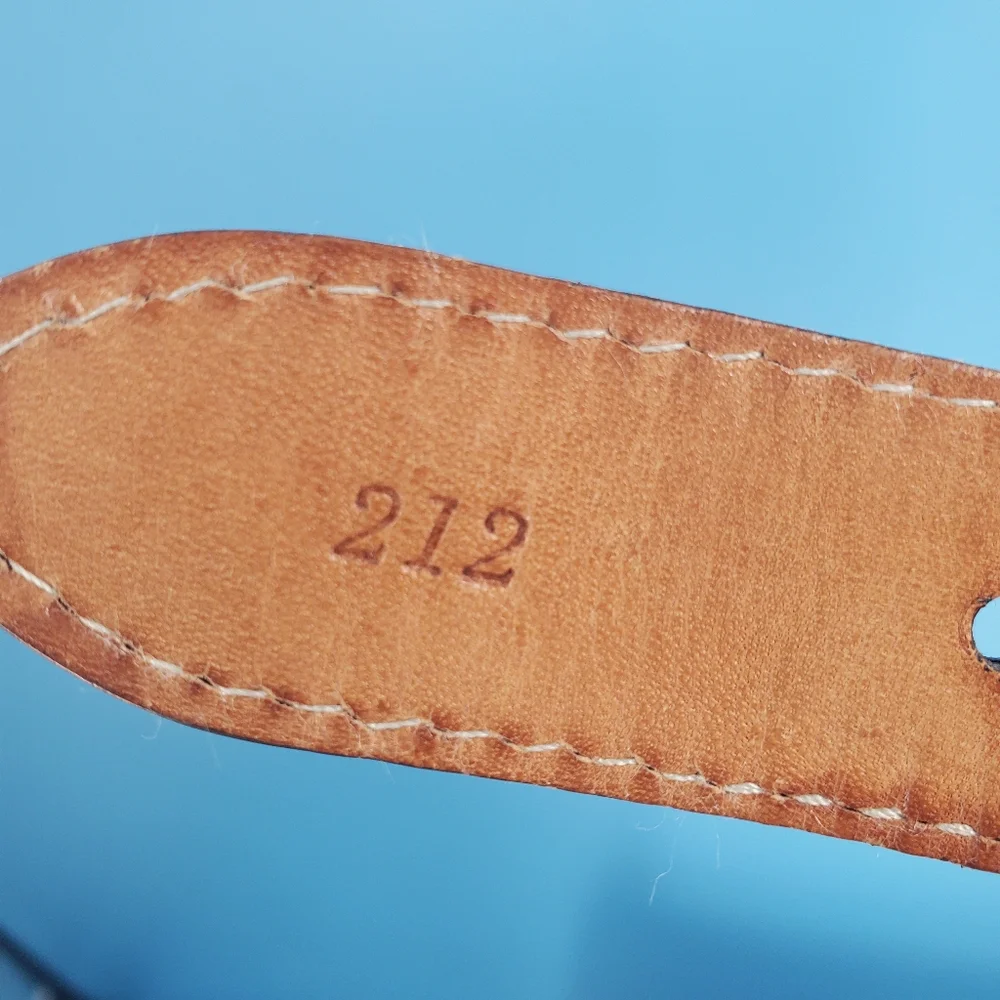 Hand made in America navy belt 34